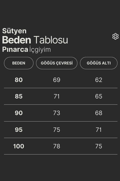 Pınarca Kadın Pamuklu Kaplı Emzirme Atleti