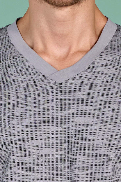 Pınarca erkek pijama takımı büyük beden V yaka - alternatif renk detay görünümü