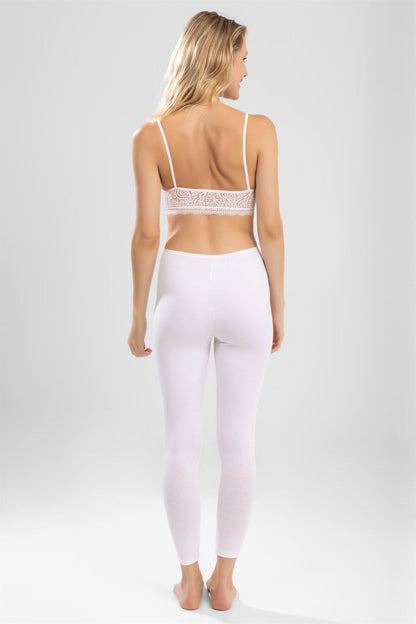 Pınarca kadın tayt beyaz renk arka detay, terletmeyen cilde dost yapı