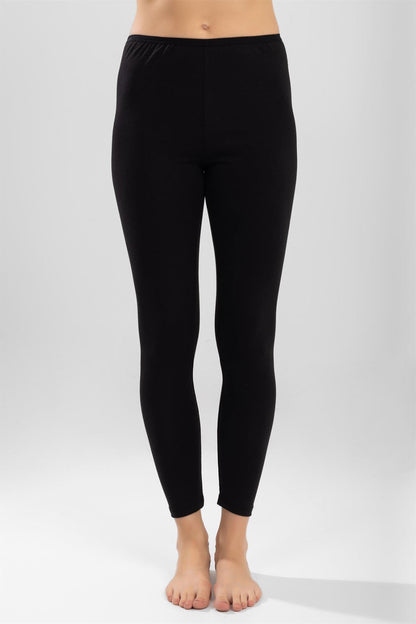 Pınarca kadın modal tayt siyah renk, iç göstermeyen konforlu tasarım