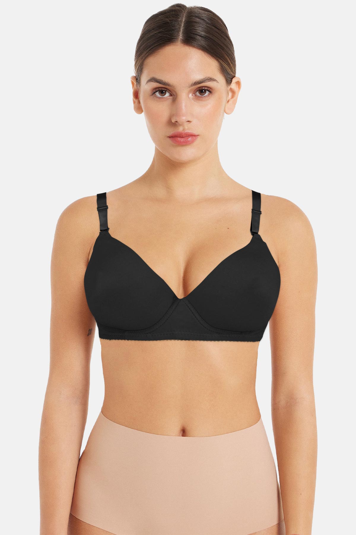 Acemoğlu Kadın Toparlayıcı Sütyen Kulaklı D Cup Düz Mikro Kumaş