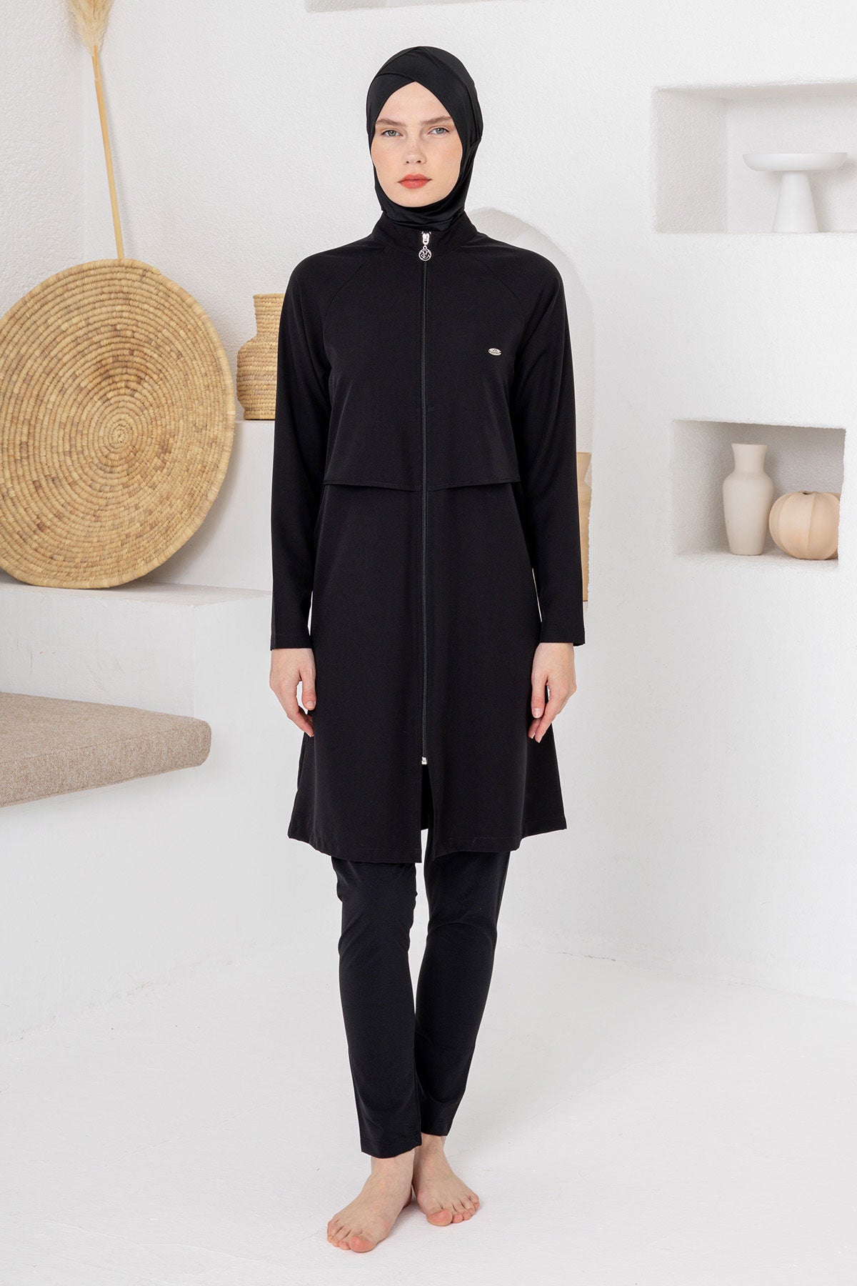 Adasea Kadın Tam Tesettür Mayo Büyük Beden Joselny Jileli Likralı