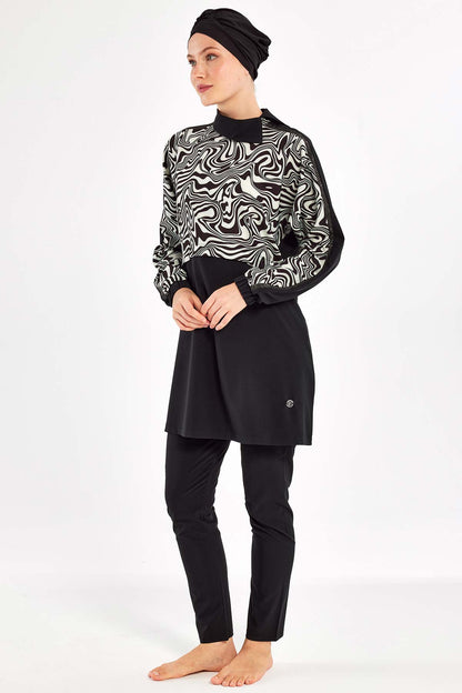 Adasea Kadın Zebrı Tam Tesettür Mayo