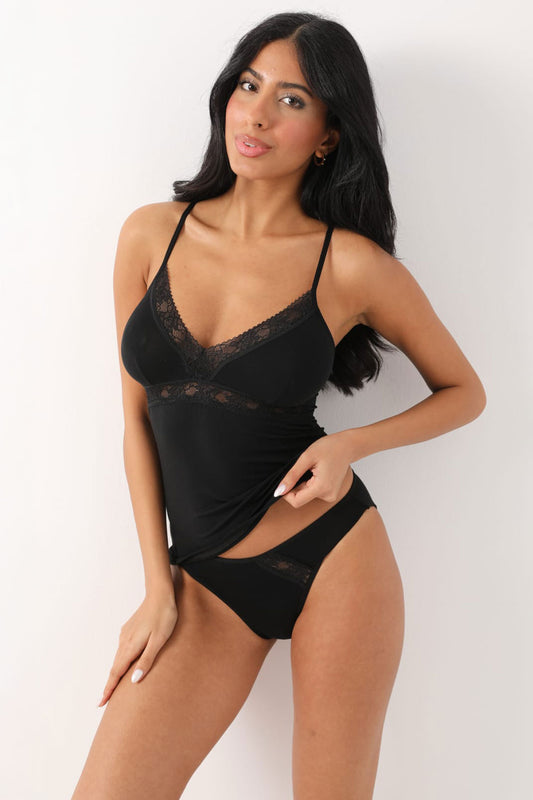 Alvin Kadın Çeyizlik Kaşkorse Takım Dantelli