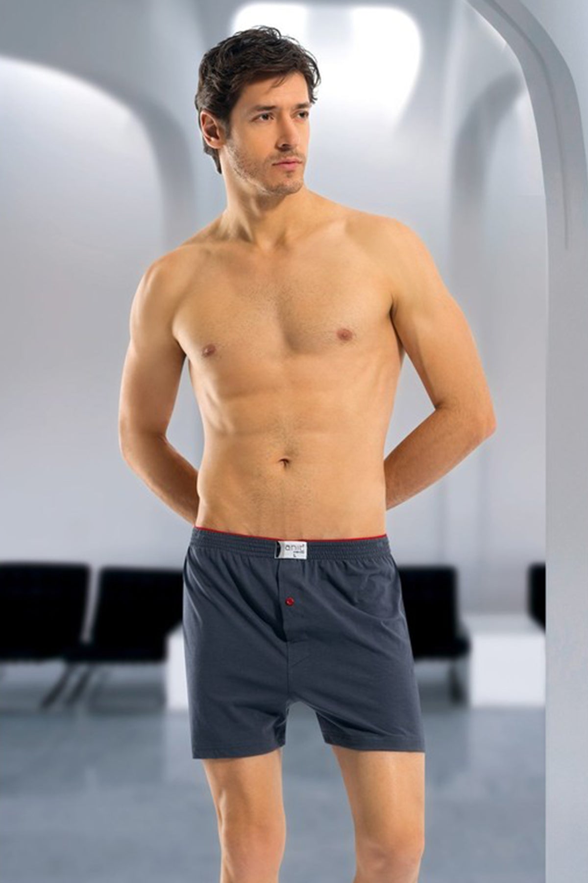 Anıt Erkek Boxer Düğmeli Penye