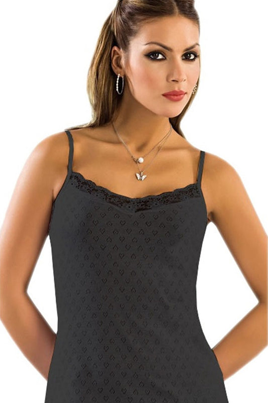 Anıt Kadın İp Askılı Dantelli Pamuk Atlet