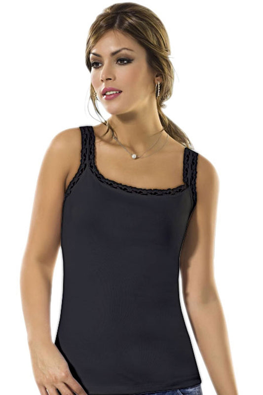 Anıt Kadın İp Dantel Askılı Pamuk Atlet