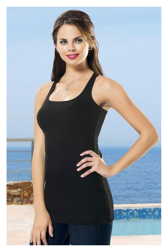 Anıt Kadın Pamuk Kalın Askılı Uzun Atlet