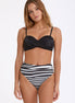 Argento Kadın Bikini Takımı Double Push Up Yüksel Bel Zebra Desenli