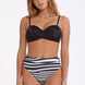 Argento Kadın Bikini Takımı Double Push Up Yüksel Bel Zebra Desenli