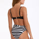 Argento Kadın Bikini Takımı Double Push Up Yüksel Bel Zebra Desenli