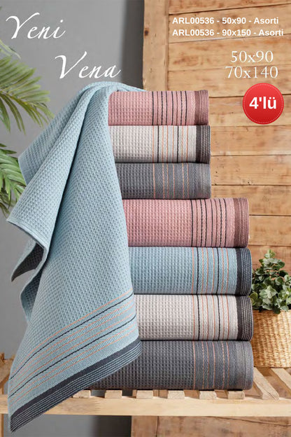 Arliva El-Yüz Havlusu Bukle Jakarlı Pike 50x90 Vena