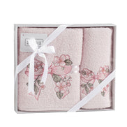 Arliva Havlu Set 30X50 50x85 2'li Bukle Nakışlı Çiçek Fiyonk