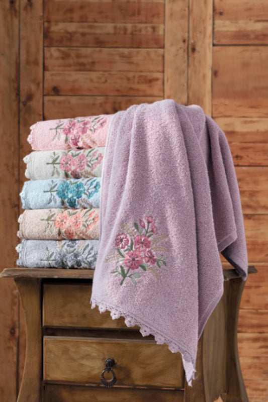 Arliva Mutfak Havlusu Hayal Bukle Çiçek Kalp Nakışlı 30x50 cm