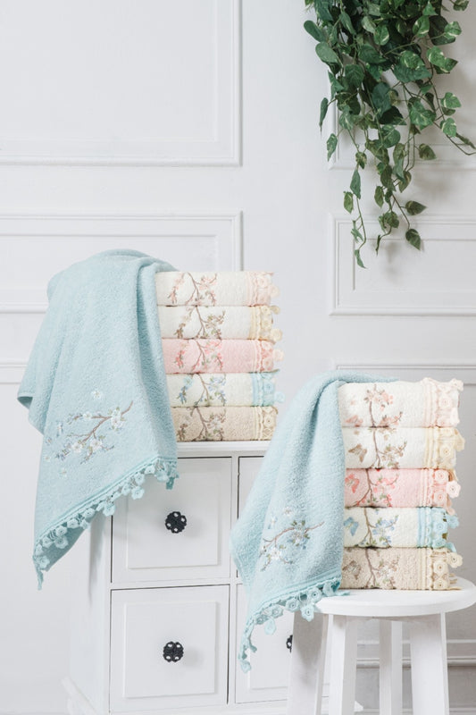 Arliva Mutfak Havlusu Rüya Bukle Nakışlı Ucu Çiçek Saçaklı 30x50 cm