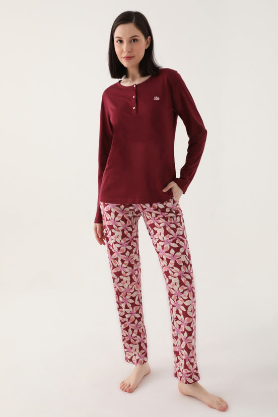 Arnetta Kadın Uzun Kollu Pijama Takımı Süprem