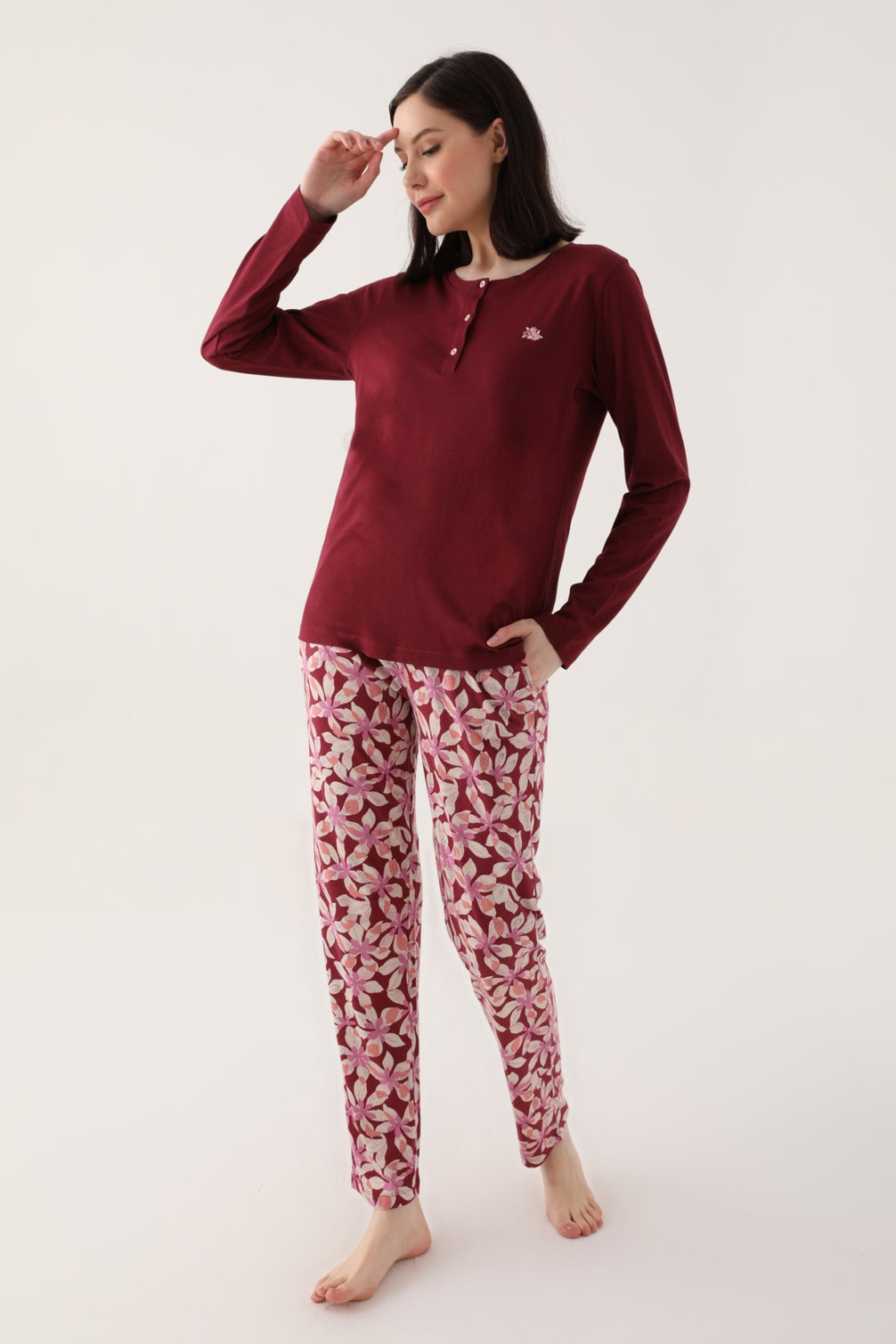 Arnetta Kadın Uzun Kollu Pijama Takımı Süprem