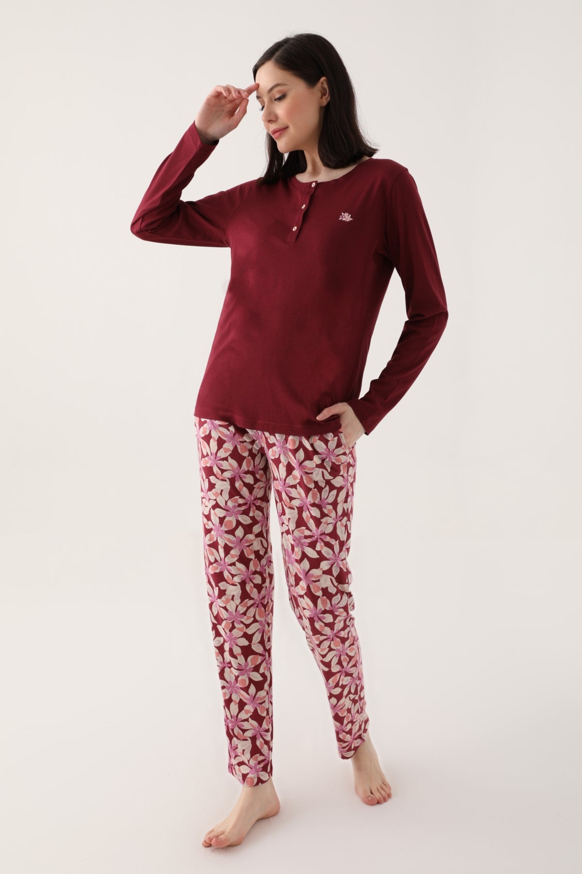 Arnetta Kadın Uzun Kollu Pijama Takımı Süprem
