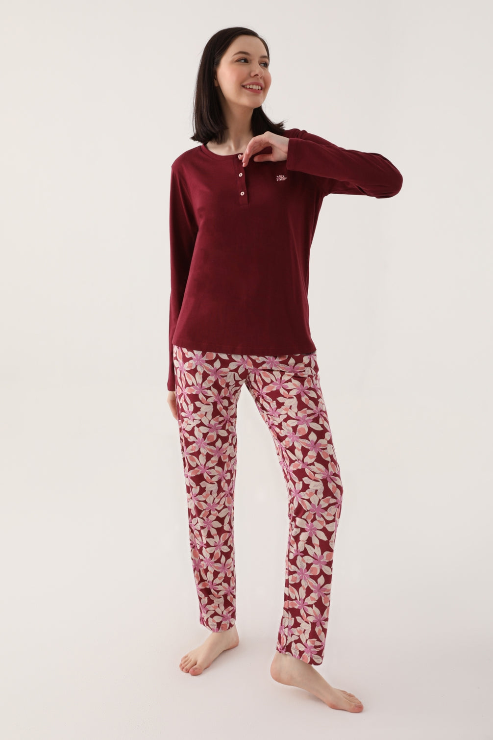 Arnetta Kadın Uzun Kollu Pijama Takımı Süprem