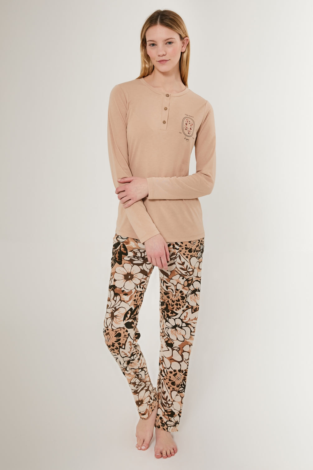 Arnetta Kadın Uzun Kollu Pijama Takımı Süprem
