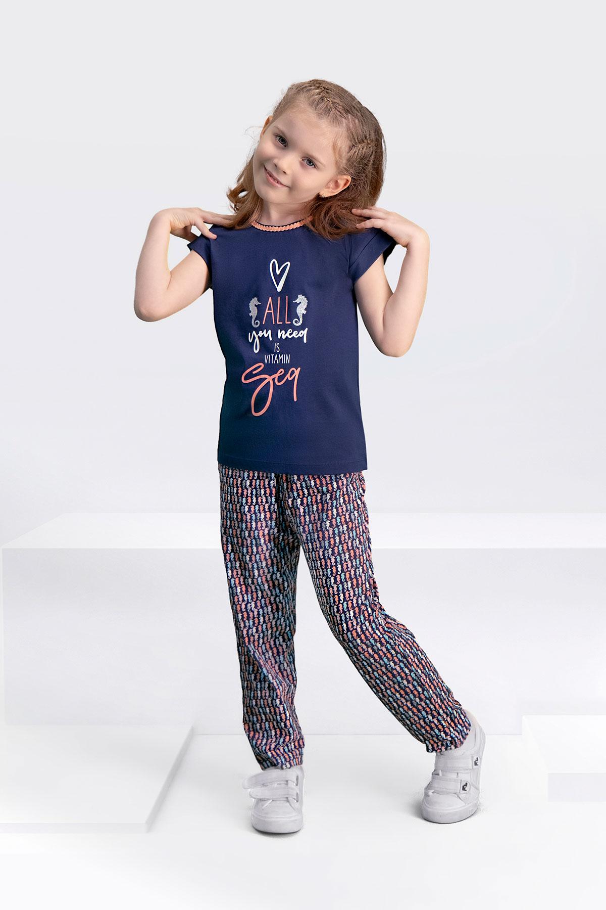 Arnetta Kız Çocuk Pijama Takım Kısa Kollu (ARNET1041) - V3 Süprem Kumaş