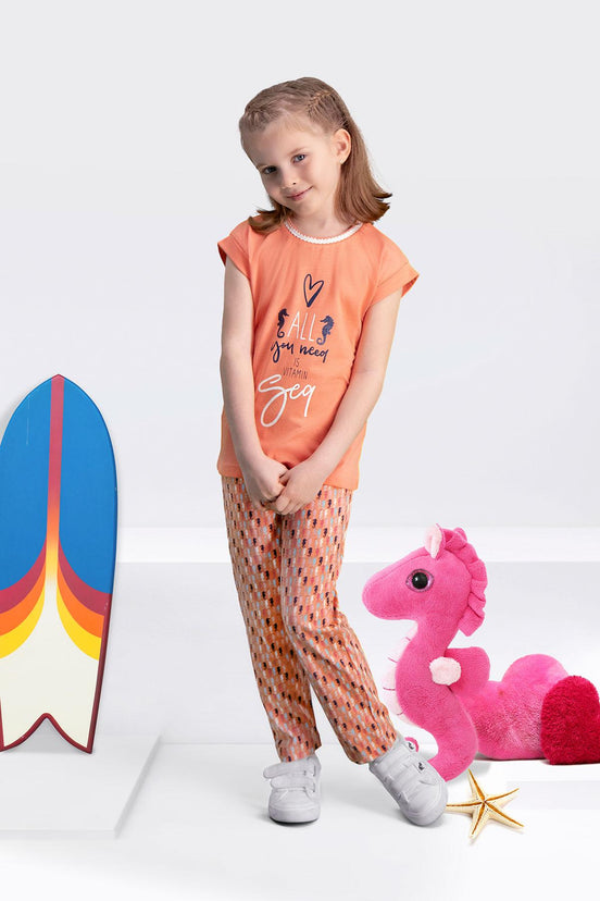Arnetta Kız Çocuk Pijama Takım Kısa Kollu (ARNET1041) - V3 Süprem Kumaş