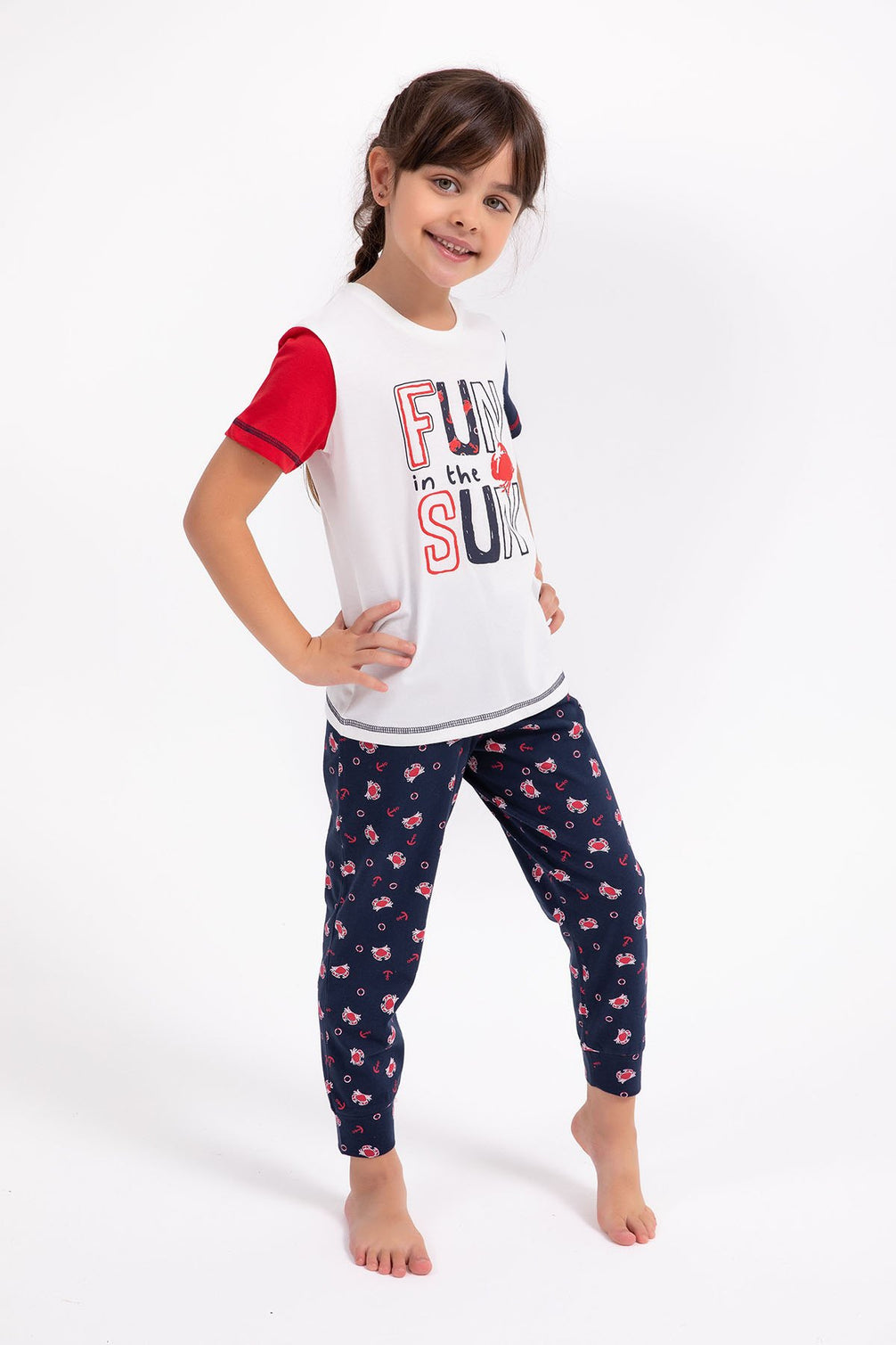 Arnetta Kız Çocuk Pijama Takımı Desenli Tasarım