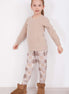Arnetta Kız Çocuk Uzun Kollu Bisiklet Yaka Polar Pijama Takımı