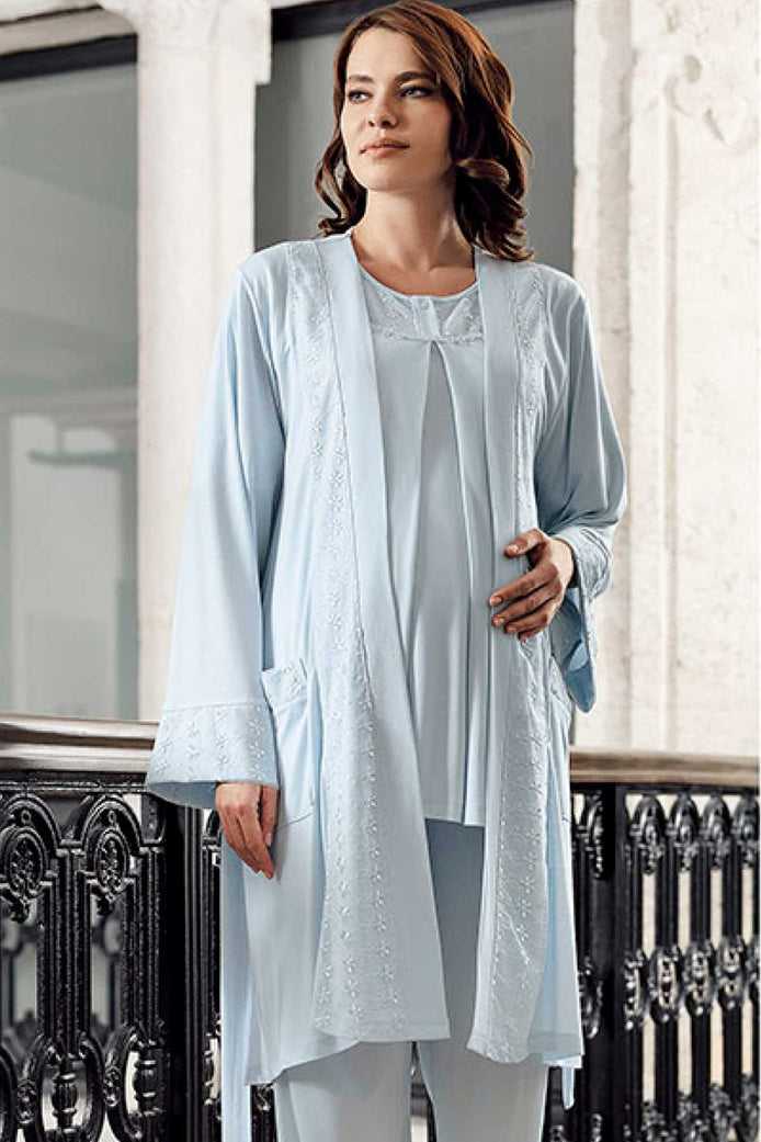 Artış Kadın 3'lü Lohusa Sabahlık Pijama Takımı