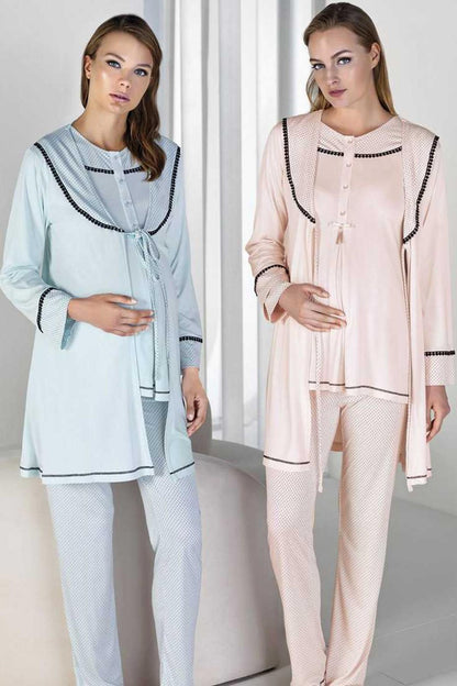 Artış Kadın 3'lü Pijama Takımı Puantiyeli