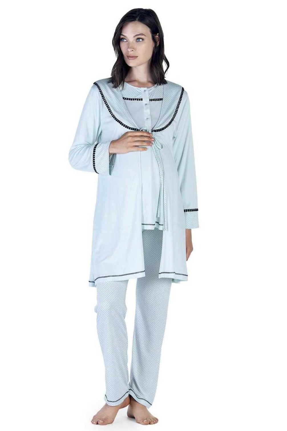Artış Kadın 3'lü Pijama Takımı Puantiyeli