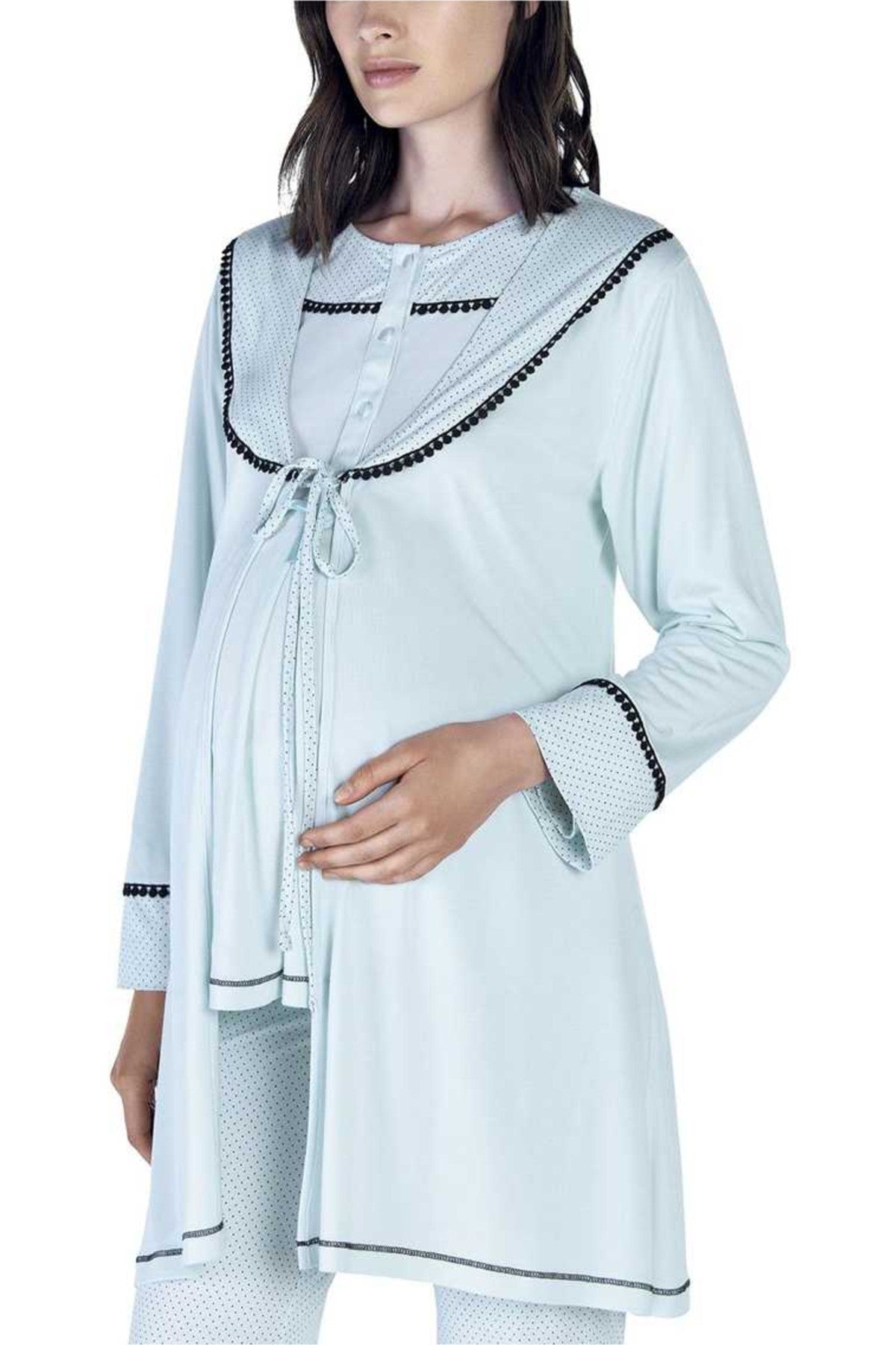Artış Kadın 3'lü Pijama Takımı Puantiyeli