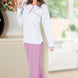 Aydoğan Kadın Pijama Takımı Patlı Uzun Kol 3 Düğme Desenli İnce Pamuklu