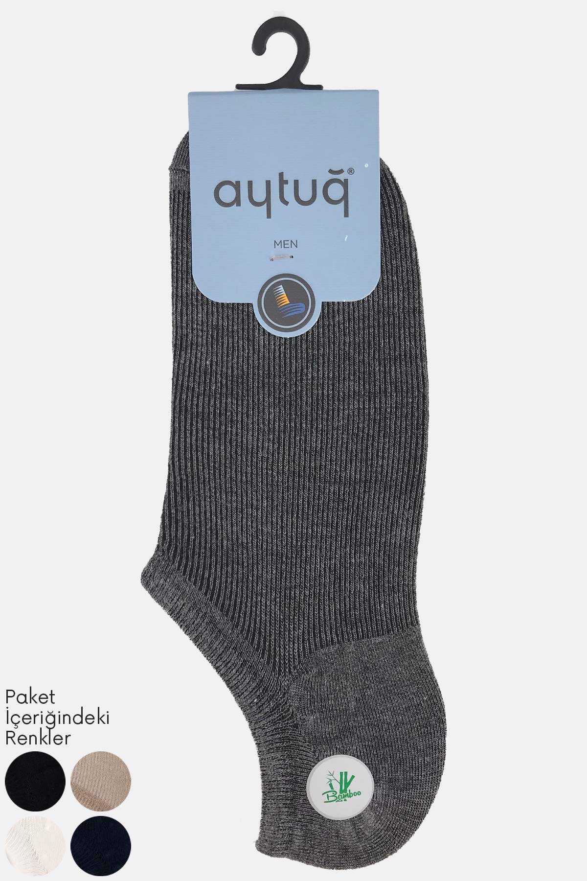 Aytuğ Erkek Sneaker Çorap Bambu Düz