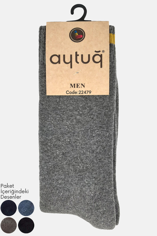 Aytuğ Erkek Soket Çorap Dikişsiz Havlu Desen 6