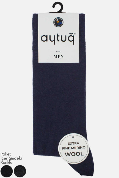 Aytuğ Erkek Soket Çorap Düz Ektra İnce Merino Yün Soft Wool