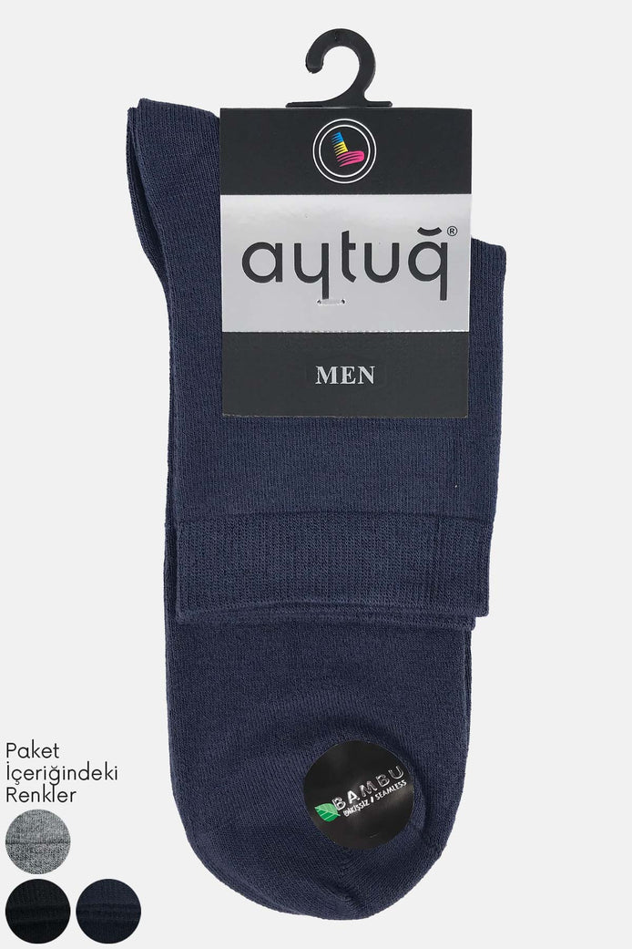 Aytuğ Erkek Yarım Konç Çorap Bambu Düz