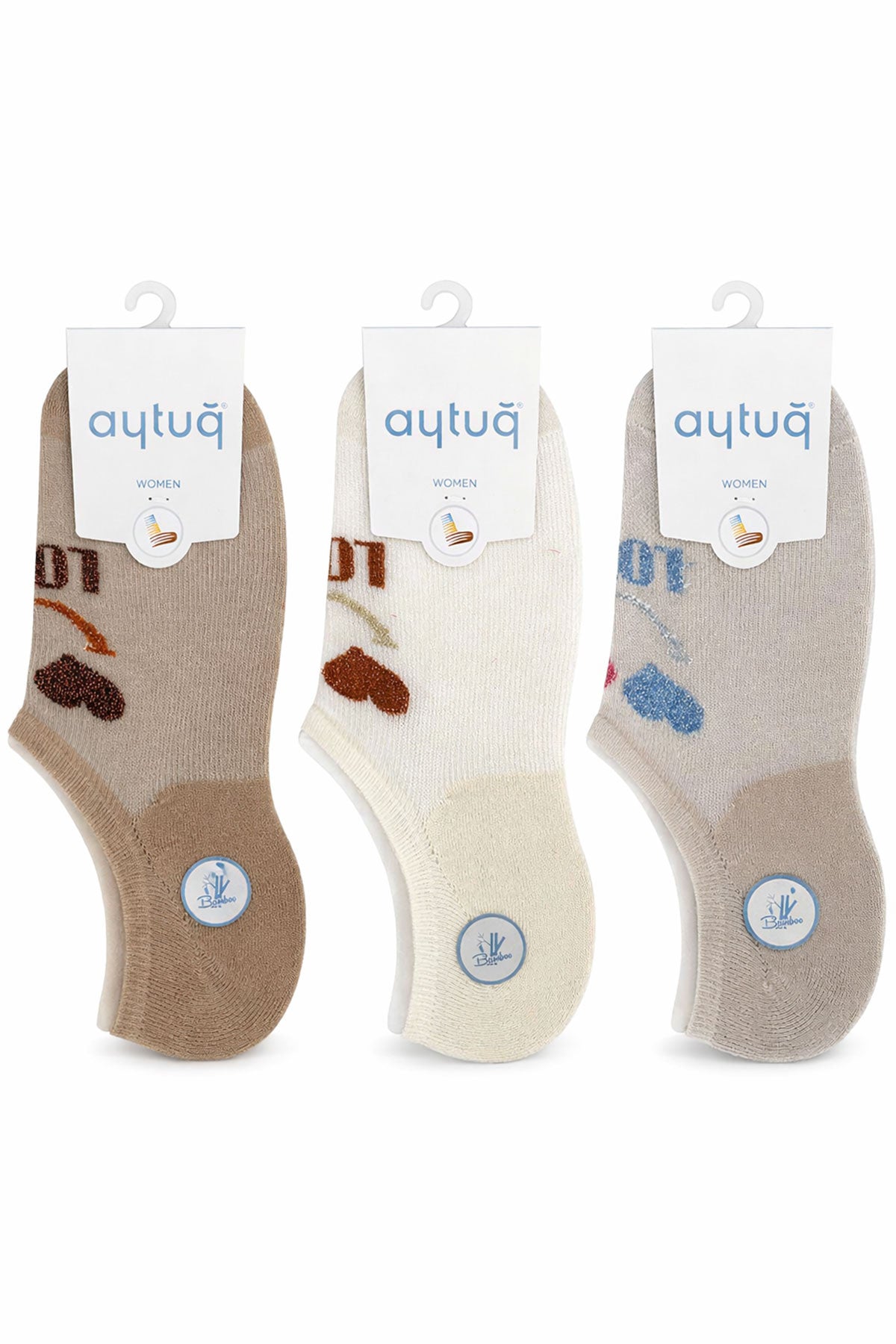 Aytuğ Kadın Sneaker Çorap Bambu Desen 8
