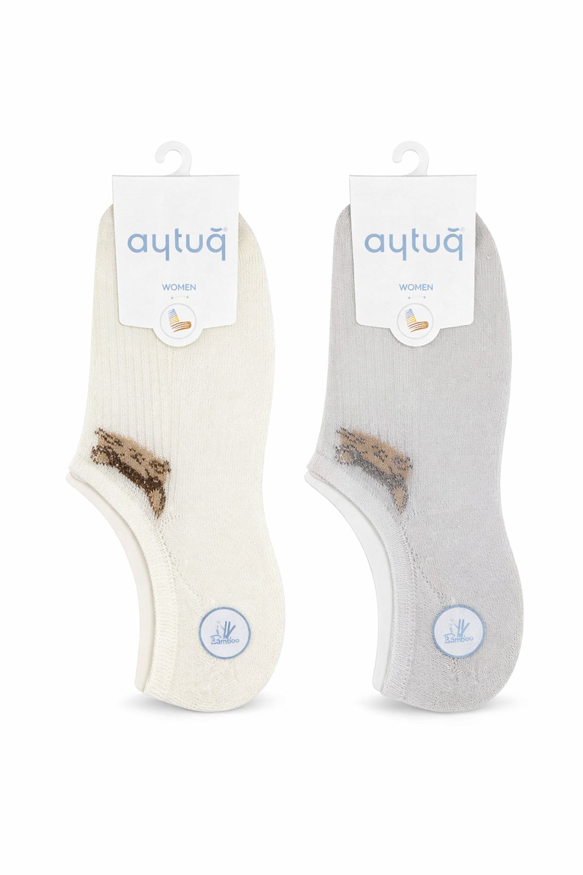 Aytuğ Kadın Sneaker Çorap Bambu Desenli