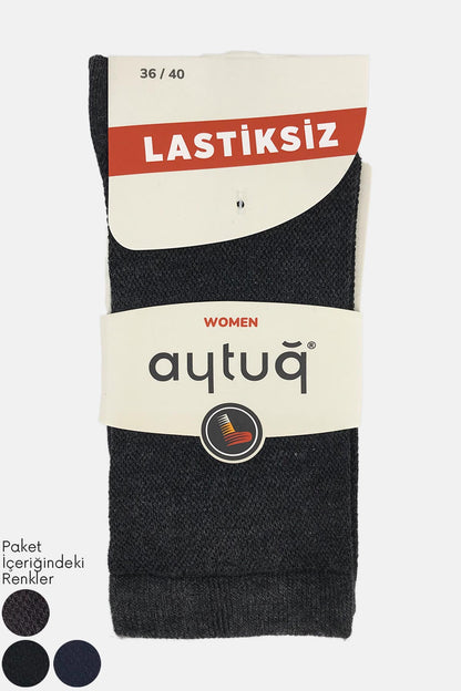 Aytuğ Kadın Soket Çorap Likralı Lastiksiz Dikişsiz Bambu
