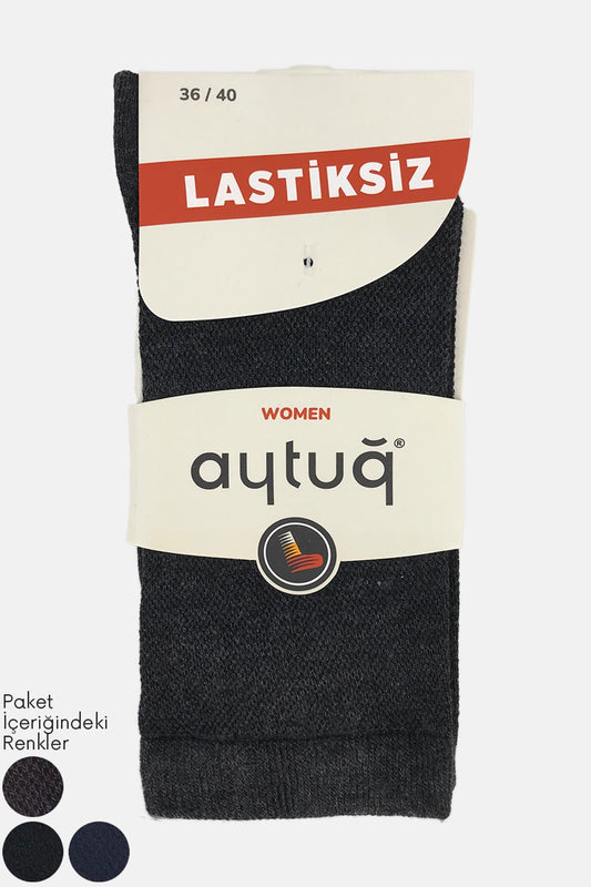 Aytuğ Kadın Soket Çorap Likralı Lastiksiz Dikişsiz Bambu