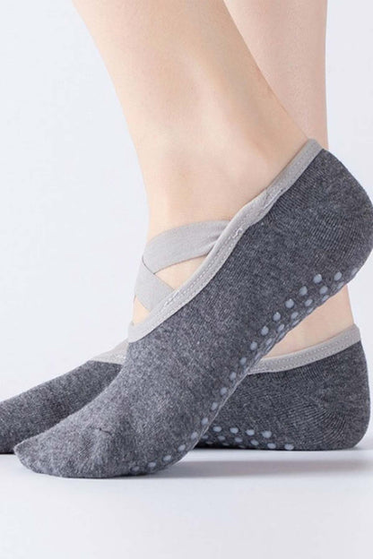 Aytuğ Kadın Yoga-Pilates Çorabı Pamuklu Dikişsiz Desen 1 Kaydırmaz Taban