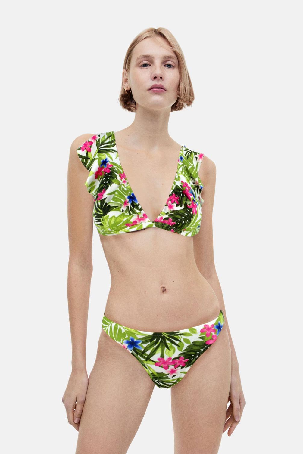 Badelina Kadın Fırfırlı Bikini Takım