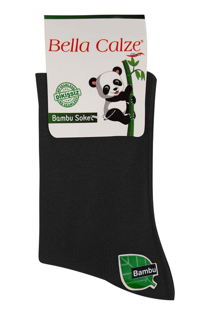 Bella Calze Unisex Çocuk Düz Bambu Soket Çorap