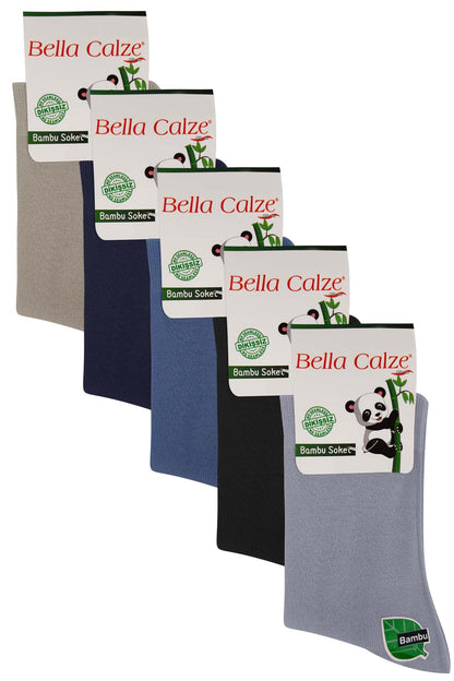 Bella Calze Unisex Çocuk Düz Bambu Soket Çorap