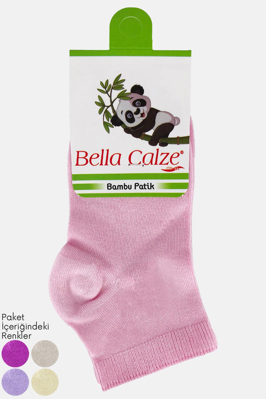 Bella Calze Unisex Çocuk Patik Çorap Bambu Dikişsiz