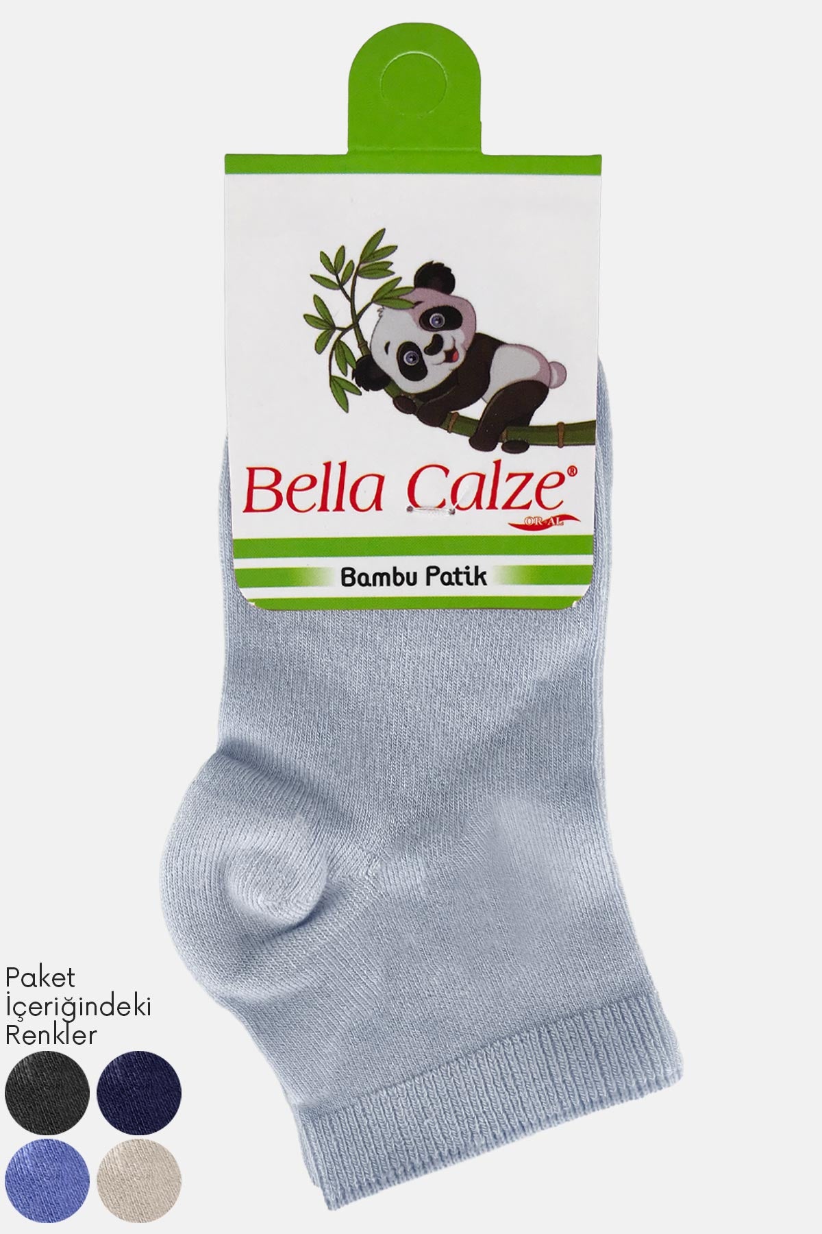 Bella Calze Unisex Çocuk Patik Çorap Bambu Dikişsiz