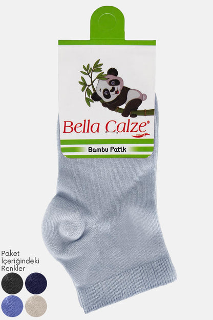 Bella Calze Unisex Çocuk Patik Çorap Bambu Dikişsiz
