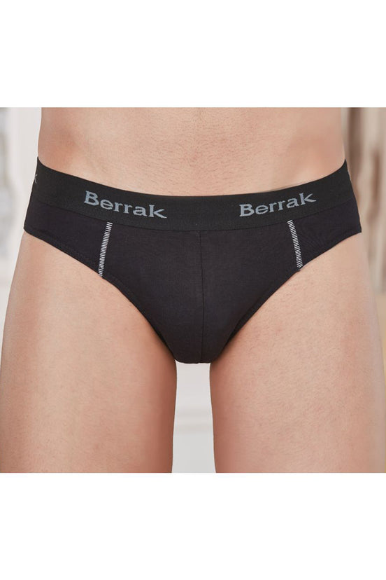 Berrak Erkek Lastik Yazılı Likra Slip Külot Resimli
