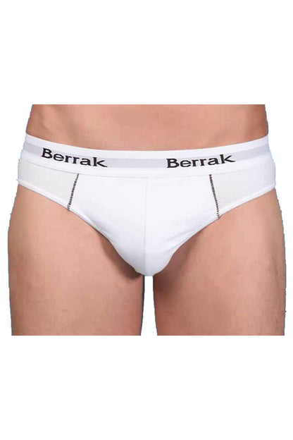 Berrak Erkek Lastik Yazılı Likra Slip Külot Resimli